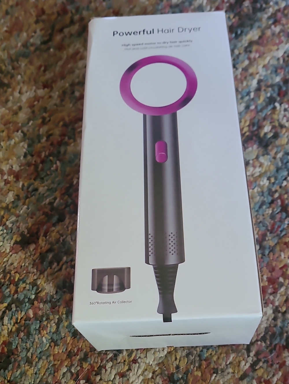 NEW In Box Powerful Pink Ring Hair Dryer - Unbranded